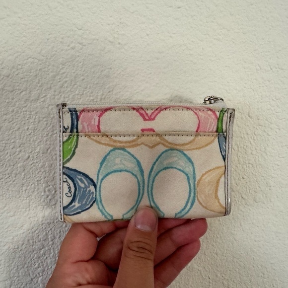 Coach Mutlicolor Keychain Wallet - Picture 2 of 3